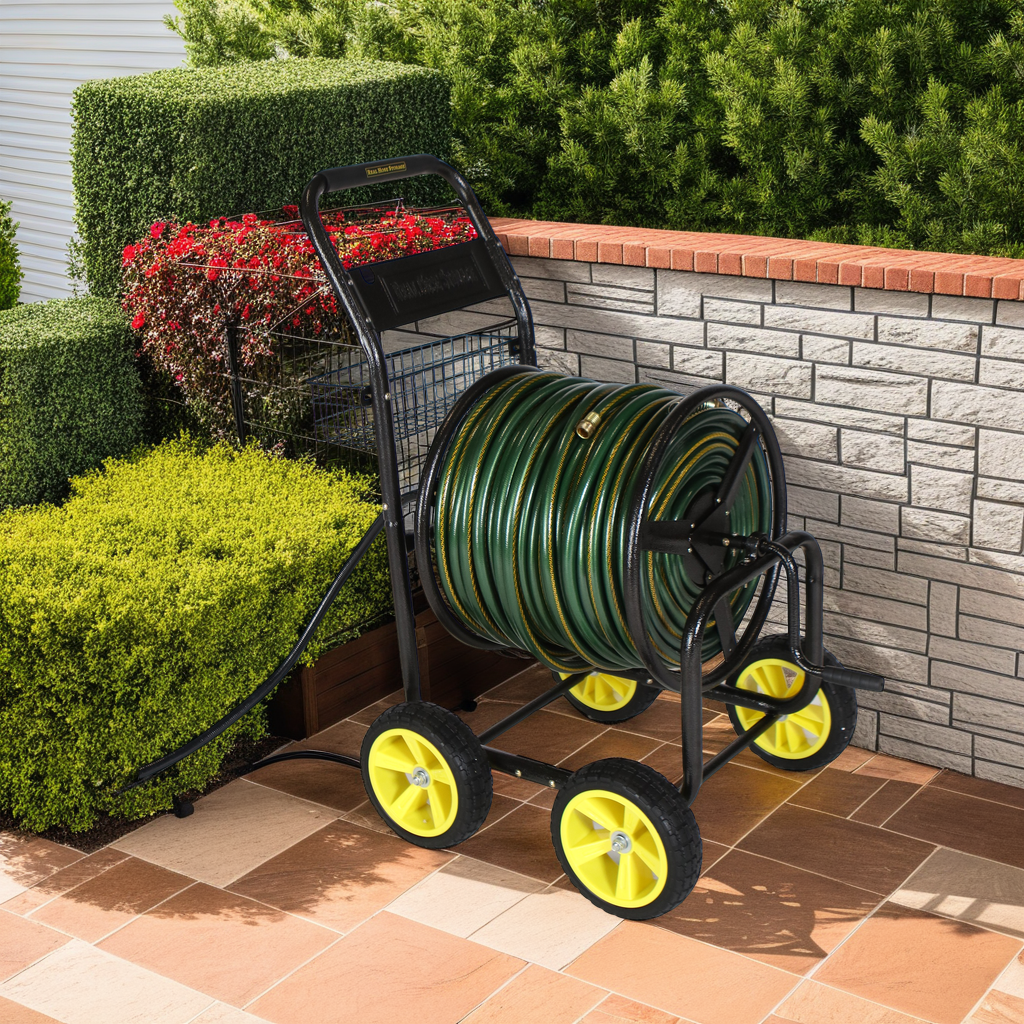 4-Wheel Industrial Hose Wagon - 400ft Hose Capacity