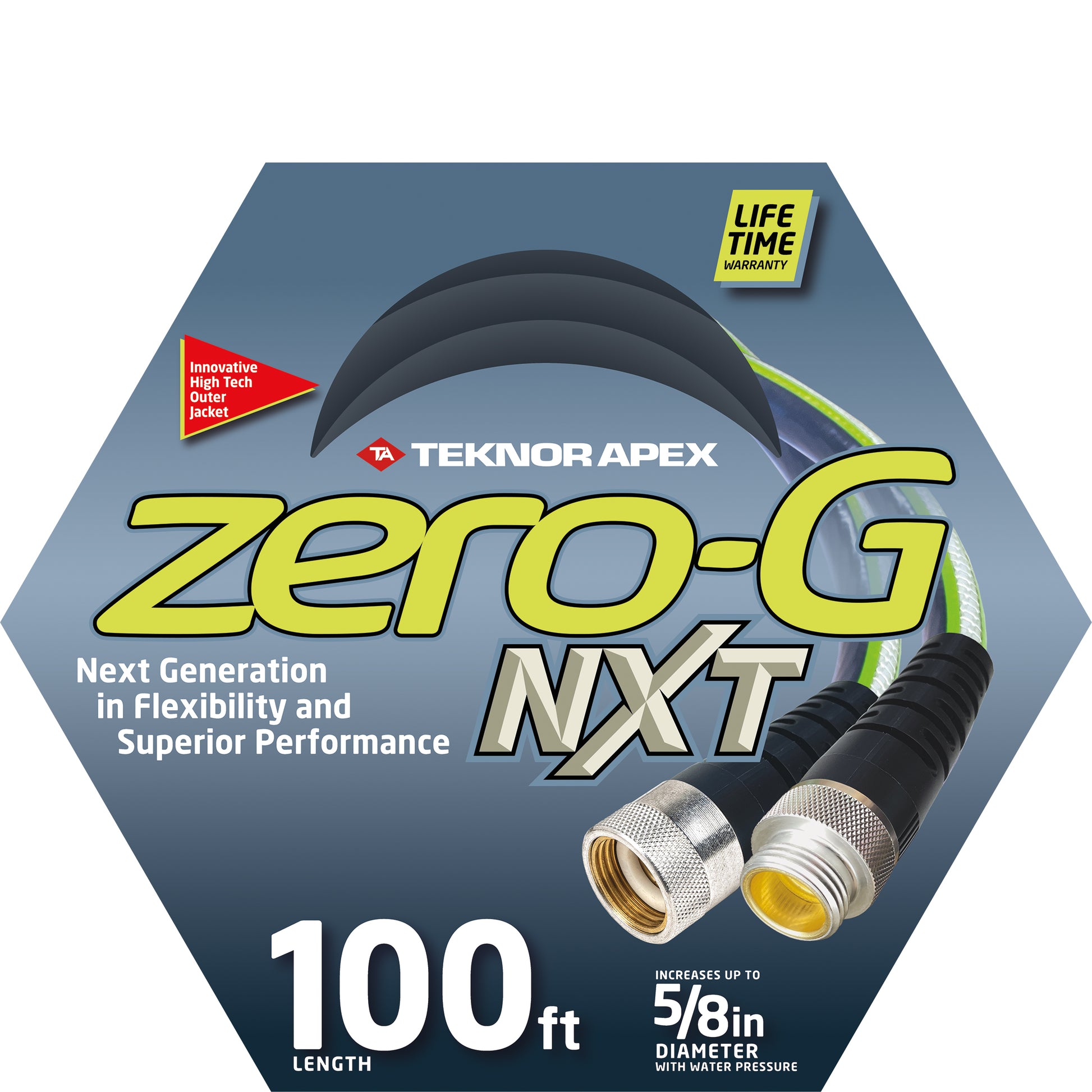 Premium 5/8" x 100' zero-G NXT Durable Kink Free Garden Hose - 5100-100