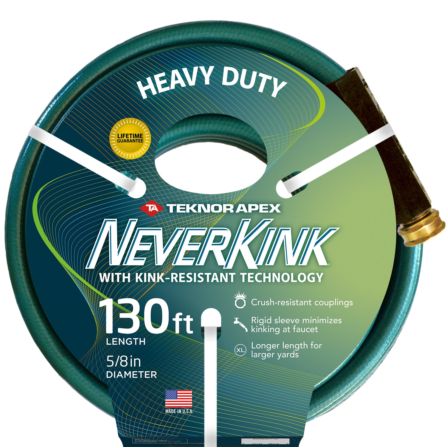 5/8" x 130' Teknor Apex Neverkink Heavy Duty Garden Hose - 8617-50